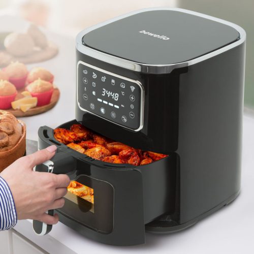 (5 L) Air Fryer, Olaj nélküli fritőz - 220-240 V - 1450W - érintőgombos