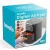 (5 L) Air Fryer, Olaj nélküli fritőz - 220-240 V - 1450W - érintőgombos